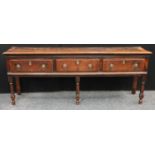 A George III oak low dresser/serving table,