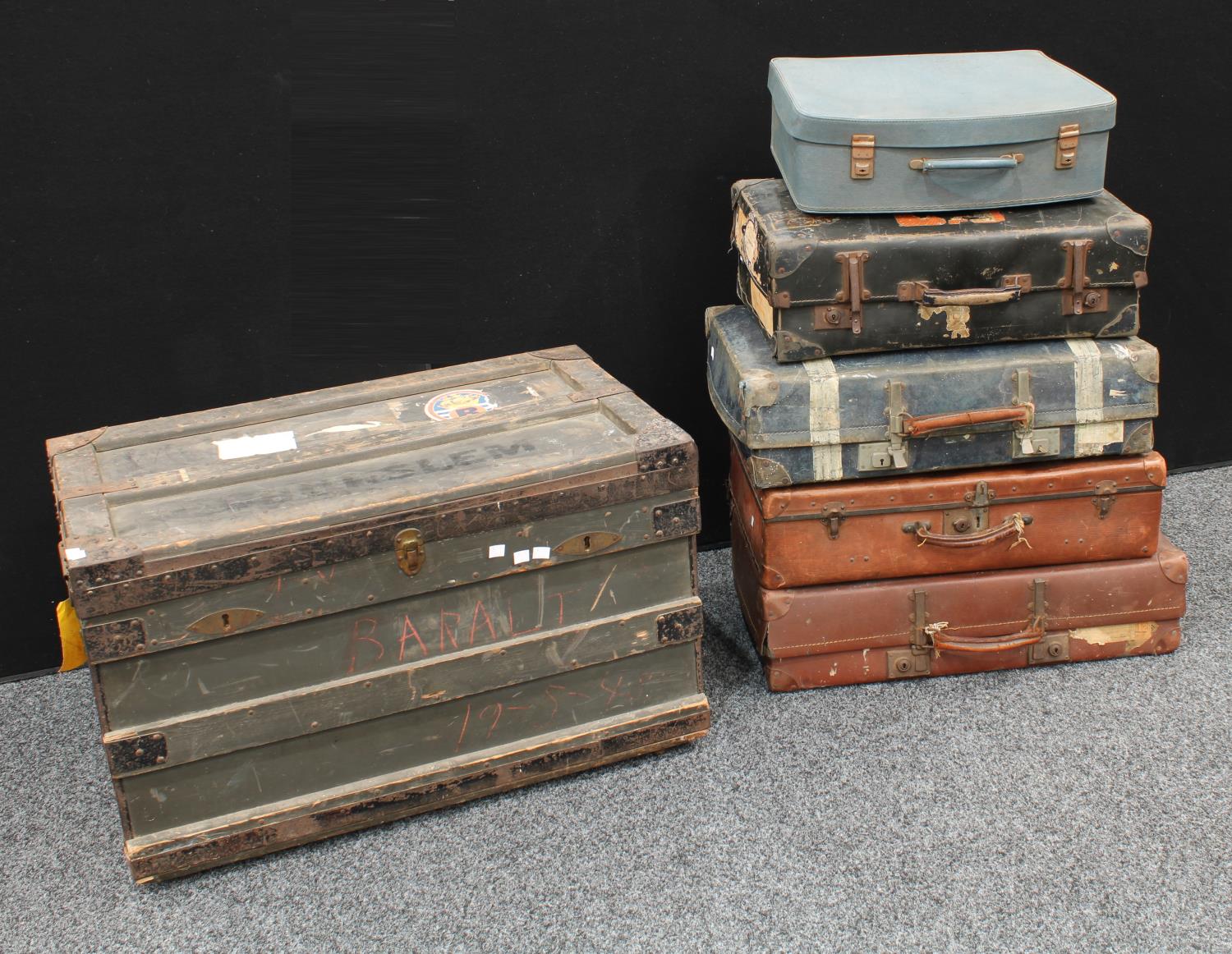 Vintage Luggage - a campaign type trunk;