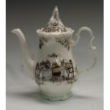 A Royal Doulton Brambly Hedge coffee pot, printed with anthropomorphic mice taking tea, 23cm,