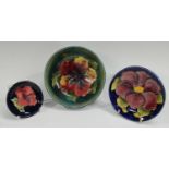 A Moorcroft Hibiscus pattern bowl, 13.