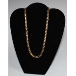 A 9ct gold gentleman's curblink necklace, London import marks, 48cm long, 33.