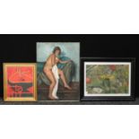 English School (late 20th century) Female Nude oil on canvas,