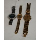 A Tissot gentleman's stainless steel gold plated Stylist wristwatch, baton indicators,