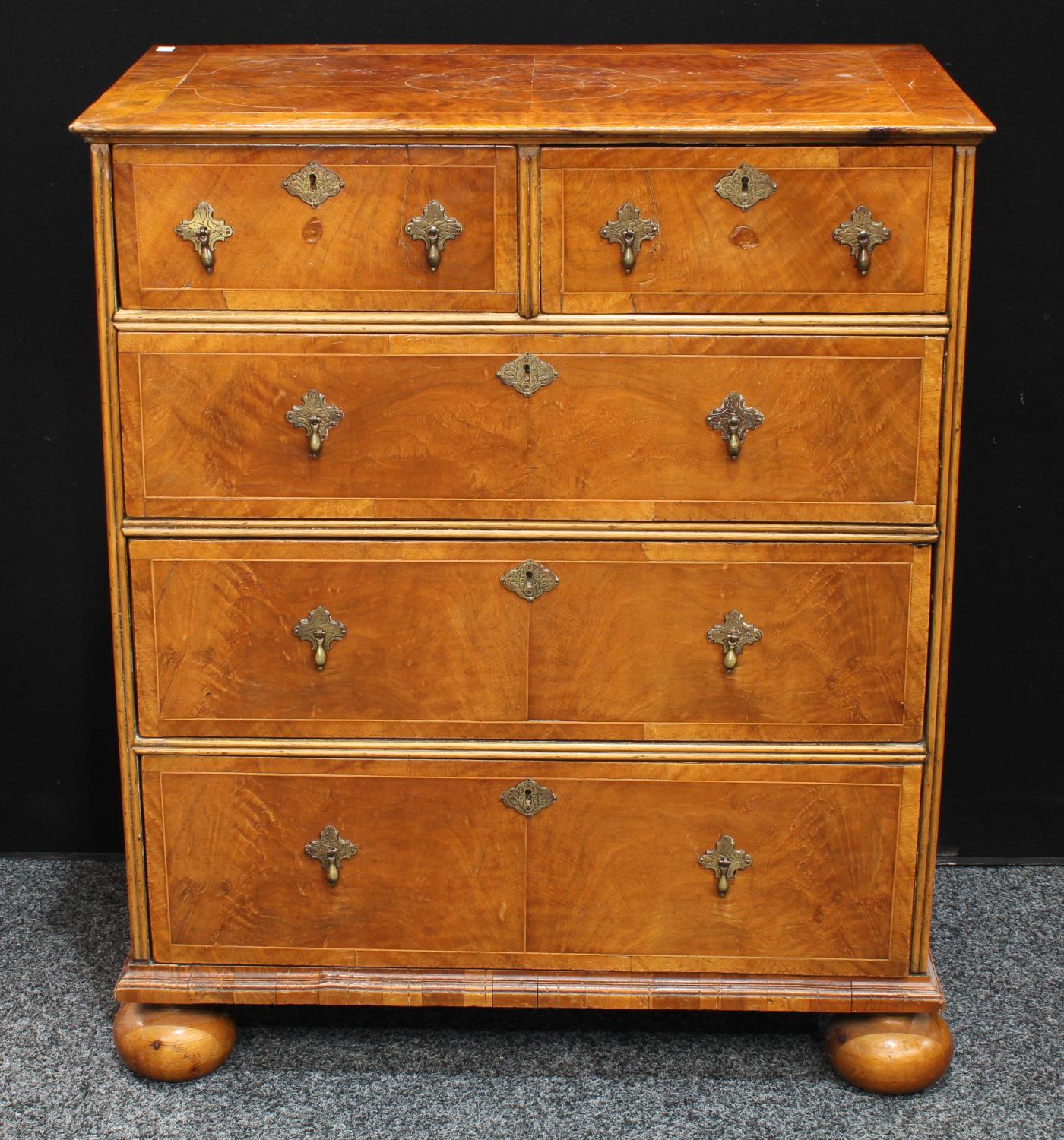 A late George II/early George III walnut chest, - Image 2 of 5