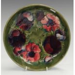 A Moorcroft Anemone pattern bowl,