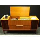 A retro mid 20th century Dynatron RG82 teak radiogram, 345142,