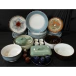 Ceramics - Denby an other stoneware to include dinner plates, serving bowls,