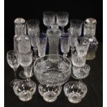 Glassware - cut glass drinking glasses, Edinburgh International,