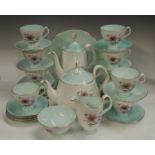 A Royal Albert Elfin pattern tea set for six, teapot, hot water jug, milk jug, sugar bowl,