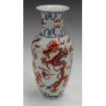 A Chinese dragon vase