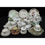 A Royal Albert Queen's Messenger pattern tea set; other Staffordshire part tea sets,