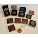 Medals and Medallions - Borough of Erewash centenary tokens 1987, brass uniface with Borough arms,