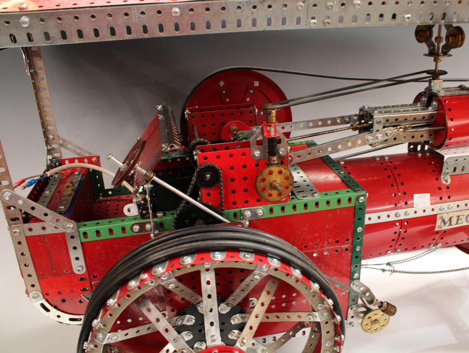 Advertising - a substantial shop display electric Meccano model, of a traction engine, 80cm long, - Image 6 of 8