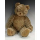 A mid 20th century jointed mohair teddy bear,