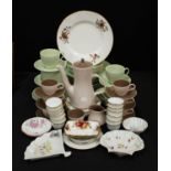 Ceramics - a Noritake trinket dish; a pair of Royal Albert trinket dish;