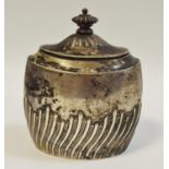 A Victorian silver tea caddy dated 1889,