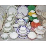 A Wedgwood Santa Clara Grapevine pattern part tea service comprising six teacups & saucers,