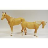 A Beswick matt Palomino Thoroughbred Stallion no.