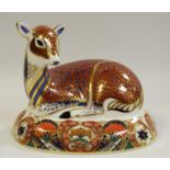 A Royal Crown Derby Collectors Guild Deer, gold stopper,