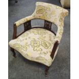 A Victorian mahogany library chair,