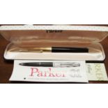 A Parker fountain pen,