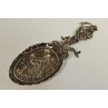 A late Victorian silver caddy spoon,