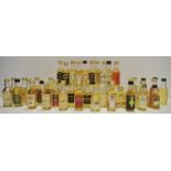 Whisky Miniatures - Forty Scotch examples including Loch Lomond single malt highland whisky;