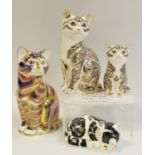 Royal Crown Derby paperweights including Majestic Cat, limited edition no.