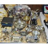 Silverplate including Viners of Sheffield tea & coffee pots,