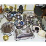 Metalware - an Embassy plate four piece tea service,