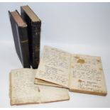 Recipe Books - a Victorian ledger annotated with ginger cake recipe,