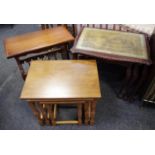 A regency reproduction nest of three tables,