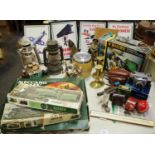 Boxes and Objects - a Meccano Army Multikit set (unchecked); a Binatone Superstar video console;