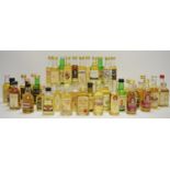 Forty whisky miniatures including an Isle of Skye 18 year aged Private Stock No.