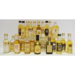 Whisky miniatures - Three Old Malt Cask single malt scotch whisky's including a Pittyvaich