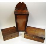 A 19th century oak candle box A/F;