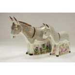 Royal Crown Derby paperweight Donkey 2010, gold stopper; another Donkey Foal 2014,