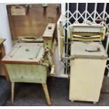 Vintage laundry - A Ewbank mangle; a Slaxon gas fueled washing machine fitted with Acme wringer.