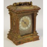 A 19th century Continental carriage clock,