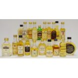 Whisky Miniatures - Twenty single malt scotch examples including a Linkwood 15 year aged single