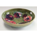 A Moorcroft Anemone pattern bowl,