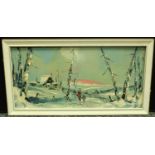 David Deakins Early Snow signed, oil on board,