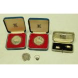 A silver proof commemorative crown coin, Jubilee 1977,