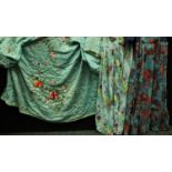 Textiles - vintage clothing including Chinese embroidered kimono,