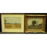A Evans (Derby Artist) The Wheatsheaves signed, watercolour, 24cm x 34cm; Englsih School,