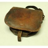 Shooting - an early 20th century leather cartridge bag, 19.