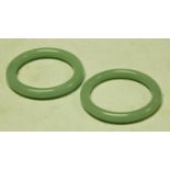 Two Chinese jade bangles