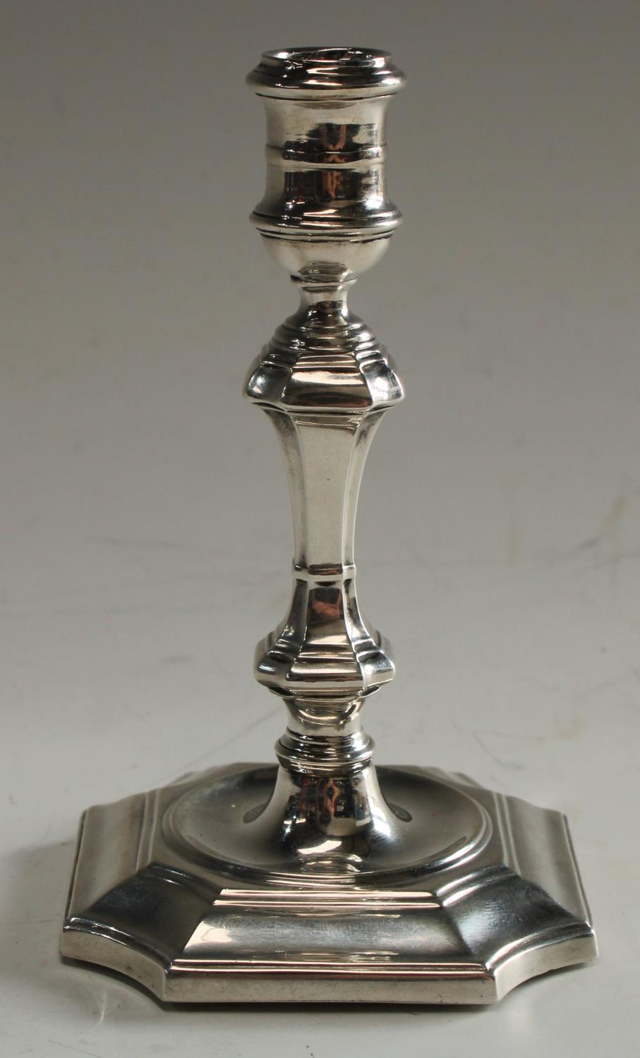 An Edwardian silver taperstick, in George I style, Sheffield 1902, - Image 2 of 3