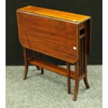 An Edwardian mahogany inlaid Sutherland table