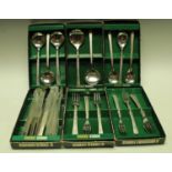 A set of six Viners Studio table knives, designed by Gerald Benney,